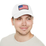 Flag Village United States Flag Hat Cap with Leather Patch