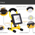 Flag Village Ultrathin rechargeable led flood light 10W waterproof IP65 portable Spotlight Outdoor Floodlight lamp camping light