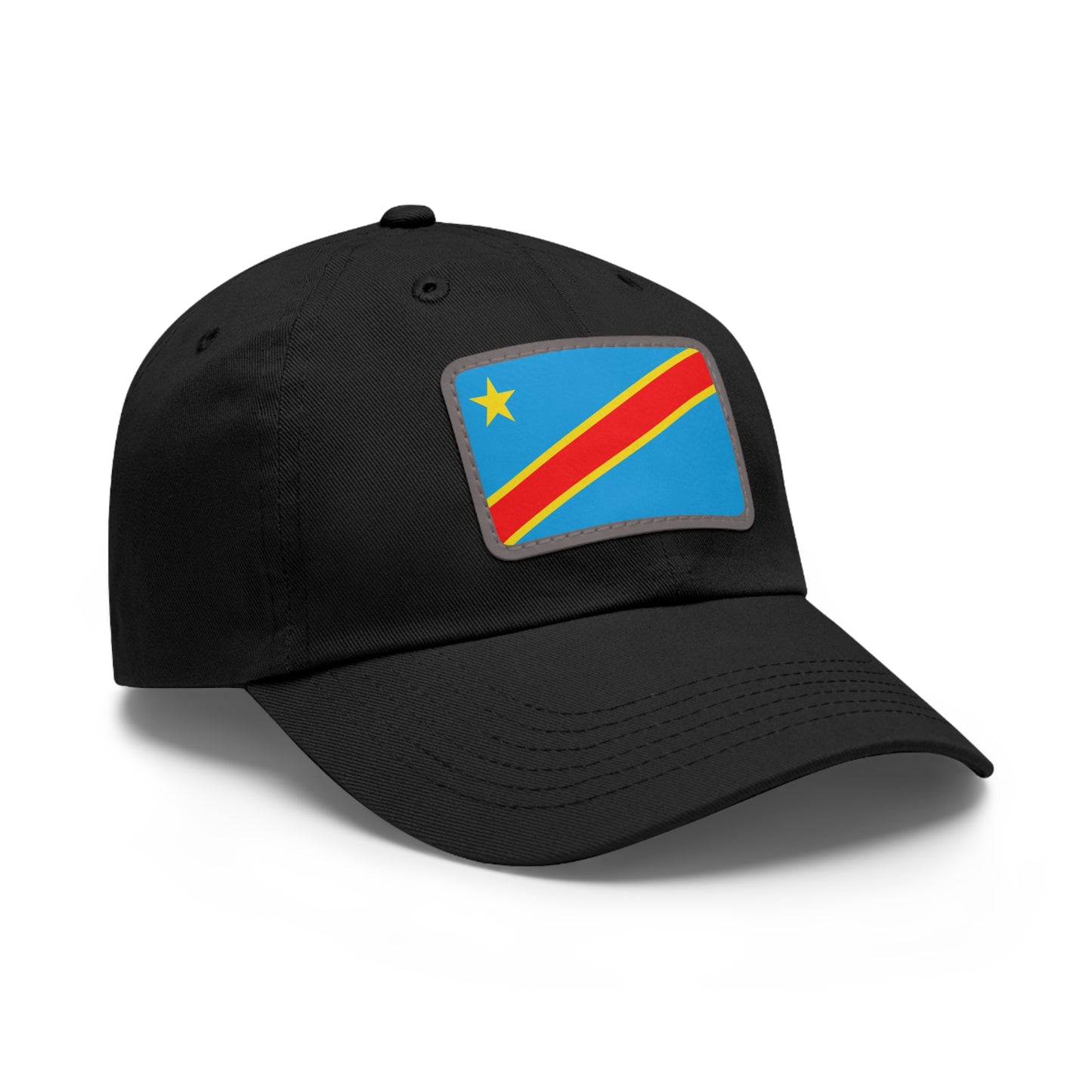 Flag Village Democratic Republic Of The Congo Flag Hat Cap with Leather Patch