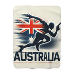 Flag Village Australia Sporting Flag Sherpa Fleece Blanket AUS0009