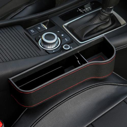 Flag Village Auto Tools PU Car Organizer Seat Gap Storage Box Car Seat Side Slit for Wallet Phone Coins Cigarette Keys Cards Car Accessories