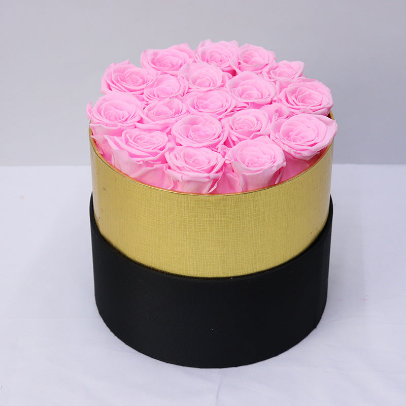 Flag Village Preserved Flower Rose Hug Bucket Christmas Gift Box
