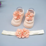 Flag Village New Baby Girl Socks Headband Gift Box