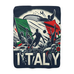 Flag Village Italy Sporting Fleece Blanket 50" × 60"