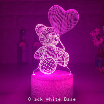 Flag Village 3D Lamp Acrylic USB LED Night Lights Neon Sign Lamp Xmas Christmas Decorations For Home Bedroom Birthday Decor Valentines Day Gifts