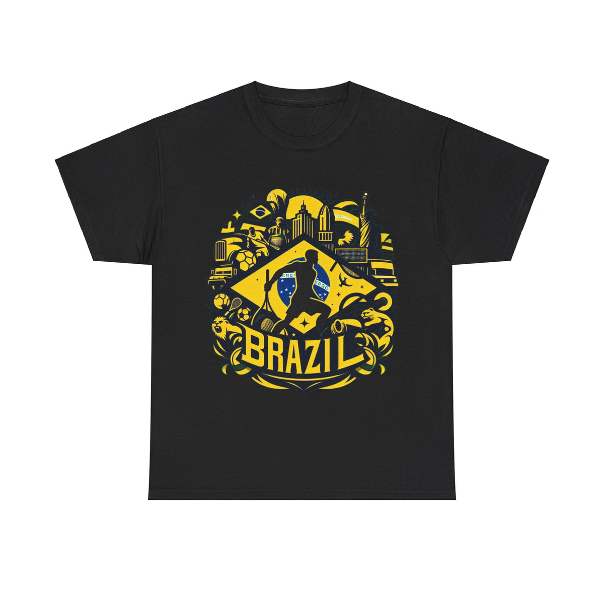 Flag Village Brazil Sporting Flag T-SHIRT Heavy Cotton Tee BRA0011