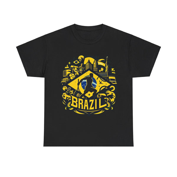 Flag Village Brazil Sporting Flag T-SHIRT Heavy Cotton Tee BRA0011