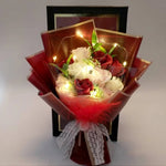 Flag Village Artificial Soap Rose Bouquet Fake Flower Gift Box Tanabata Valentine's Day Gift