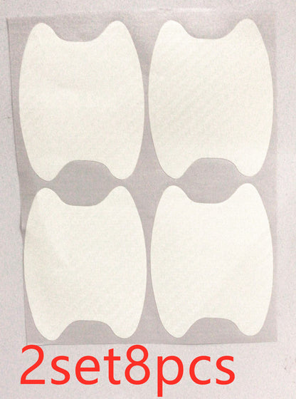 Flag Village Auto Tools 4pcs Set Of Door Stickers Carbon Fiber Scratch-resistant Car Handle Stickers