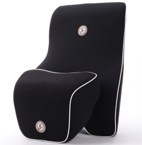 Flag Village Auto Tools Car Memory Cotton Lumbar Suit Pillow Back Pad Waist Car Interior Seat Four Seasons Universal New Slow Rebound