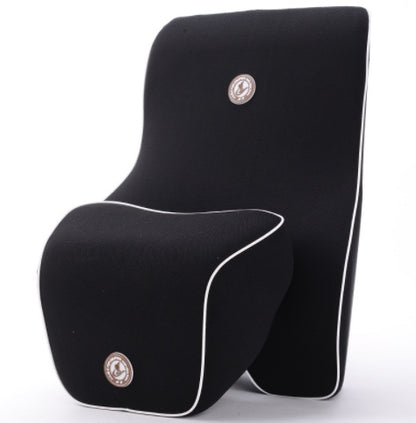 Flag Village Auto Tools Car Memory Cotton Lumbar Suit Pillow Back Pad Waist Car Interior Seat Four Seasons Universal New Slow Rebound