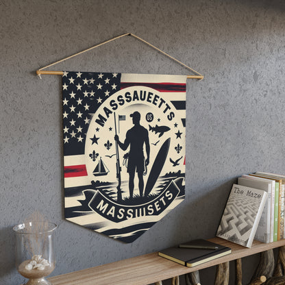 Flag Village Massachusetts State Flag Pennant Sporting Home Wall decoration MA0001