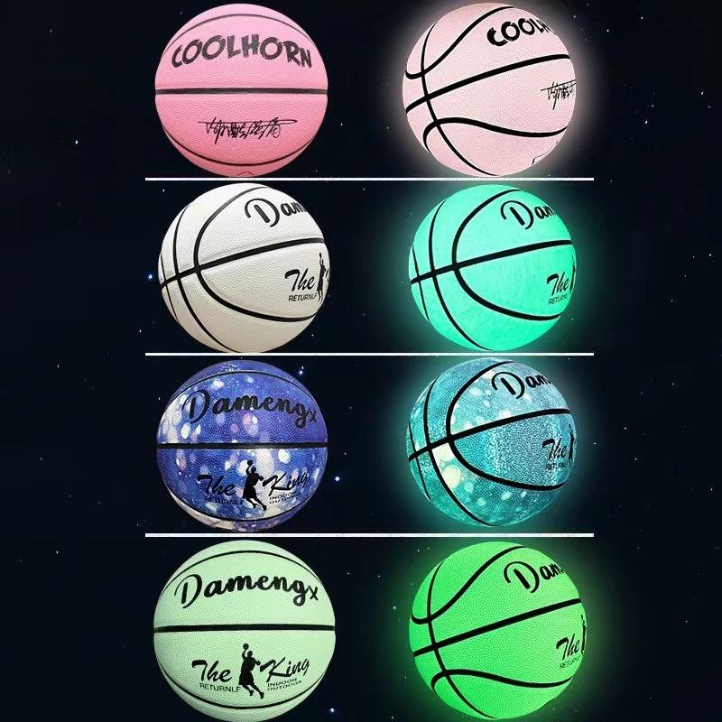 Flag Village Luminous Luminous Basketball PU Soft Leather Outdoor Wear-resistant And Non-slip