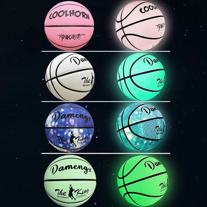 Flag Village Luminous Luminous Basketball PU Soft Leather Outdoor Wear-resistant And Non-slip