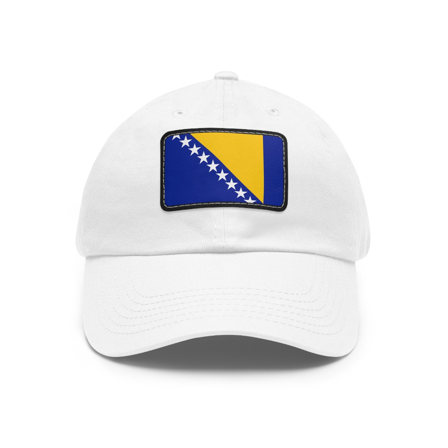 Flag Village Bosnia And Herzegovina Flag Hat Cap with Leather Patch