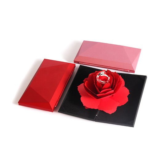 Flag Village Rotating Tanabata Valentine's Knot Proposal Ring Box Gift Packaging Box