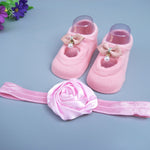Flag Village New Baby Girl Socks Headband Gift Box