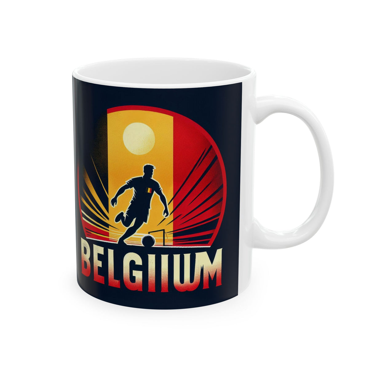 Flag Village Belgium Sporting Flag Ceramic Coffee Mug 11oz