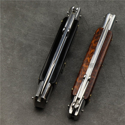 Flag Village Camping Outdoor Damascus Folding Knife