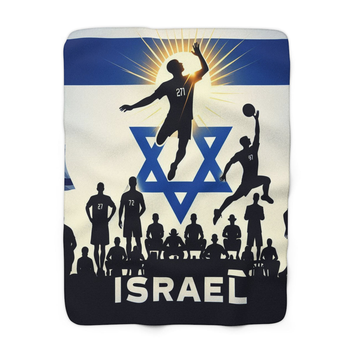 Flag Village Israel Sporting Flag Sherpa Fleece Blanket