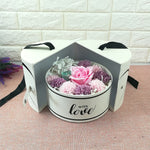 Flag Village Gift Box Valentine's Day Side Opening Round Paper Gift Box For Holding