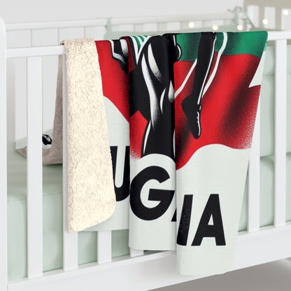 Flag Village Bulgaria Sporting Flag Sherpa Fleece Blanket BGR0007
