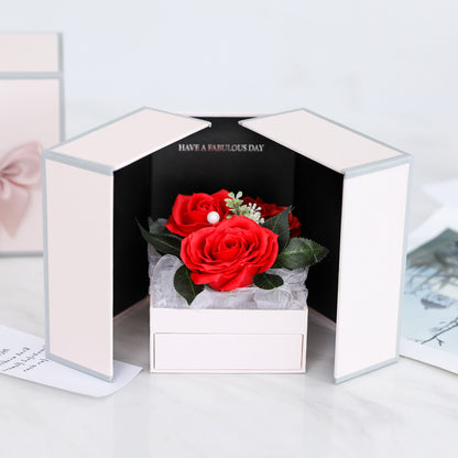 Flag Village Valentine's Day Creative Roses Jewelry Gift Box