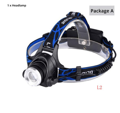 Flag Village USB Charging Built-in Smart Sensor Head-mounted Outdoor Fishing Headlight