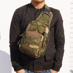 Flag Village Hot Style Canvas Riding Pack Camouflage Field Sports Small Chest Bag Single Shoulder Oblique Cross Outdoor Tactical Package.