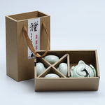 Flag Village Cheap Promotional  Ceramic Kung Fu Tea Set Gift Box