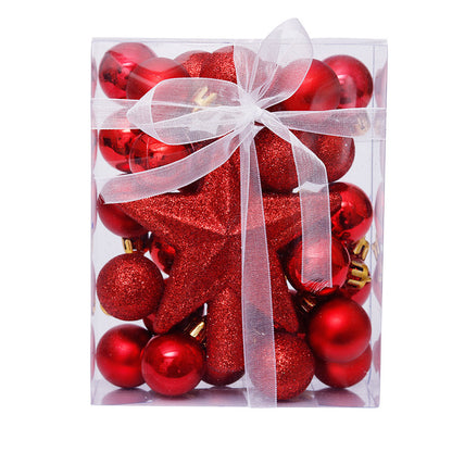 Flag Village Christmas Ball tree top Star Gift Box set