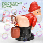 Flag Village Electric Santa Claus Bubbles Machine Blowing Bubbles Music Light Entertainment Toy Prank Funny Ornament Christmas Gifts Christmas Decorations