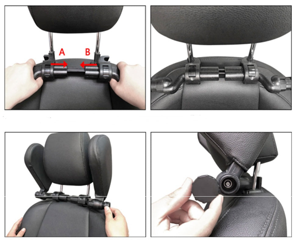 Flag Village Auto Tools Car headrest pillow Sleep Adjustable Side Car Soft Travel Seat Headrest Auto Leather Support Neck Pillow Cushion car accessories
