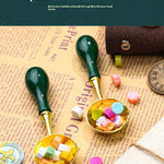 Flag Village Powerful Manufacturers DIY Retro Sealing Wax Seal Set Tool Outfit Antique Fire Paint Seal Gift Box Creative Gift
