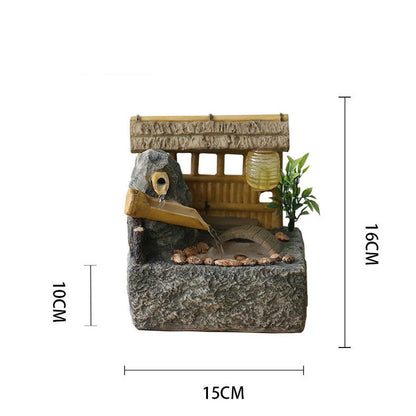 Small Creative USB Loop Flowing Water Ornaments Pastoral Desktop Front Office Company Opening Gifts Decorative Crafts