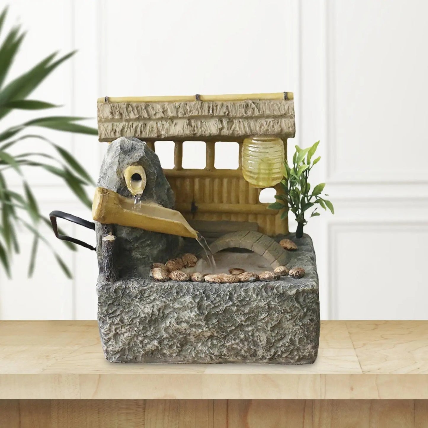 Small Creative USB Loop Flowing Water Ornaments Pastoral Desktop Front Office Company Opening Gifts Decorative Crafts