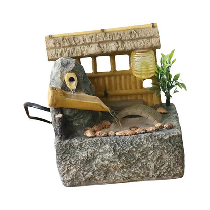 Small Creative USB Loop Flowing Water Ornaments Pastoral Desktop Front Office Company Opening Gifts Decorative Crafts
