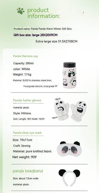 Flag Village Panda Peripheral Gifts Girlfriends Birthday Elements Practical Winter Warm New Years's Banquet Hand Box Christmas