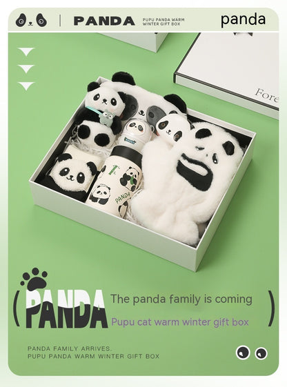 Flag Village Panda Peripheral Gifts Girlfriends Birthday Elements Practical Winter Warm New Years's Banquet Hand Box Christmas