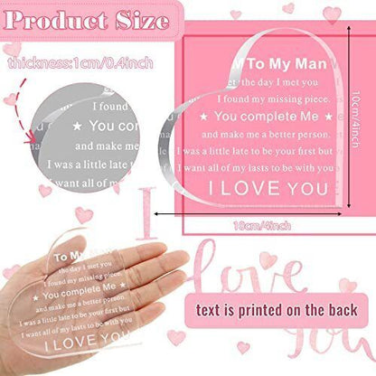 Flag Village New Acrylic Transparent Heart Decoration Gifts