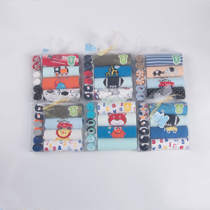 Flag Village Short Sleeve Triangle Baby Clothes Gift Box