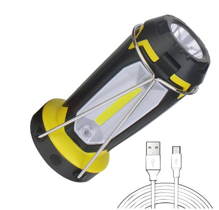 Flag Village Outdoor multi-function LED tool light COB flashlight USB charging hook car maintenance work light camping light