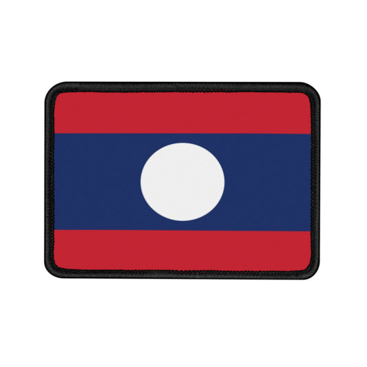 Flag Village Laos Flag Embroidery Iron-On Patches