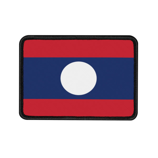 Flag Village Laos State Flag Embroidered Iron-On Patch