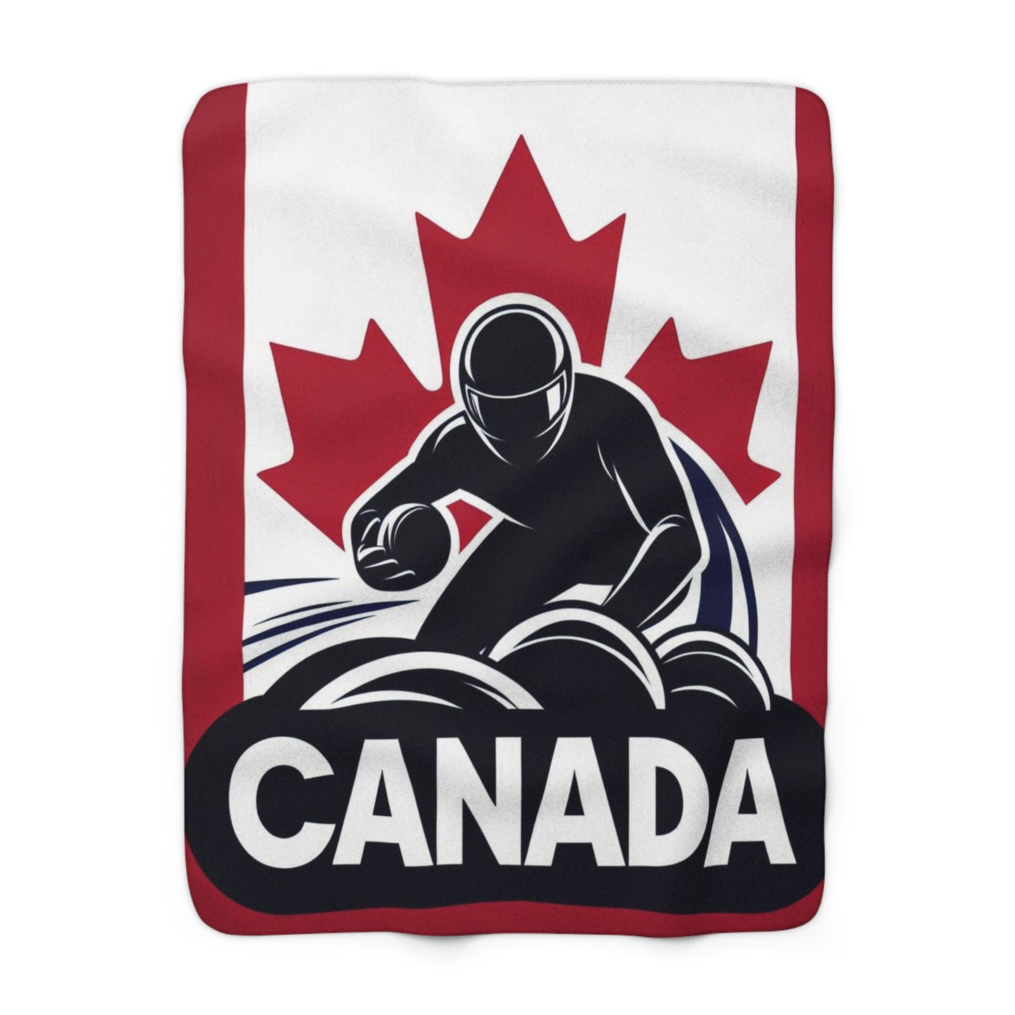Flag Village CANADA Sporting Flag Sherpa Fleece Blanket CAN0010