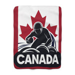 Flag Village CANADA Sporting Flag Sherpa Fleece Blanket CAN0010