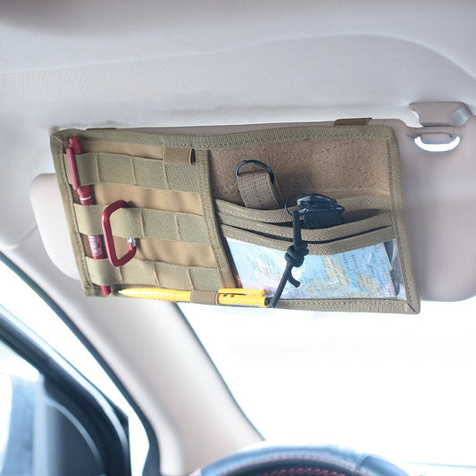 Flag Village Auto Tools Car Sunshade Tactical Storage Bag Visor Panel Holder Car Auto Accessories