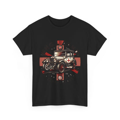 Flag Village UK Vintage Car Flag T-SHIRT Heavy Cotton Tee UK0024