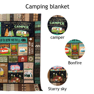 Flag Village Outdoor camping blanket
