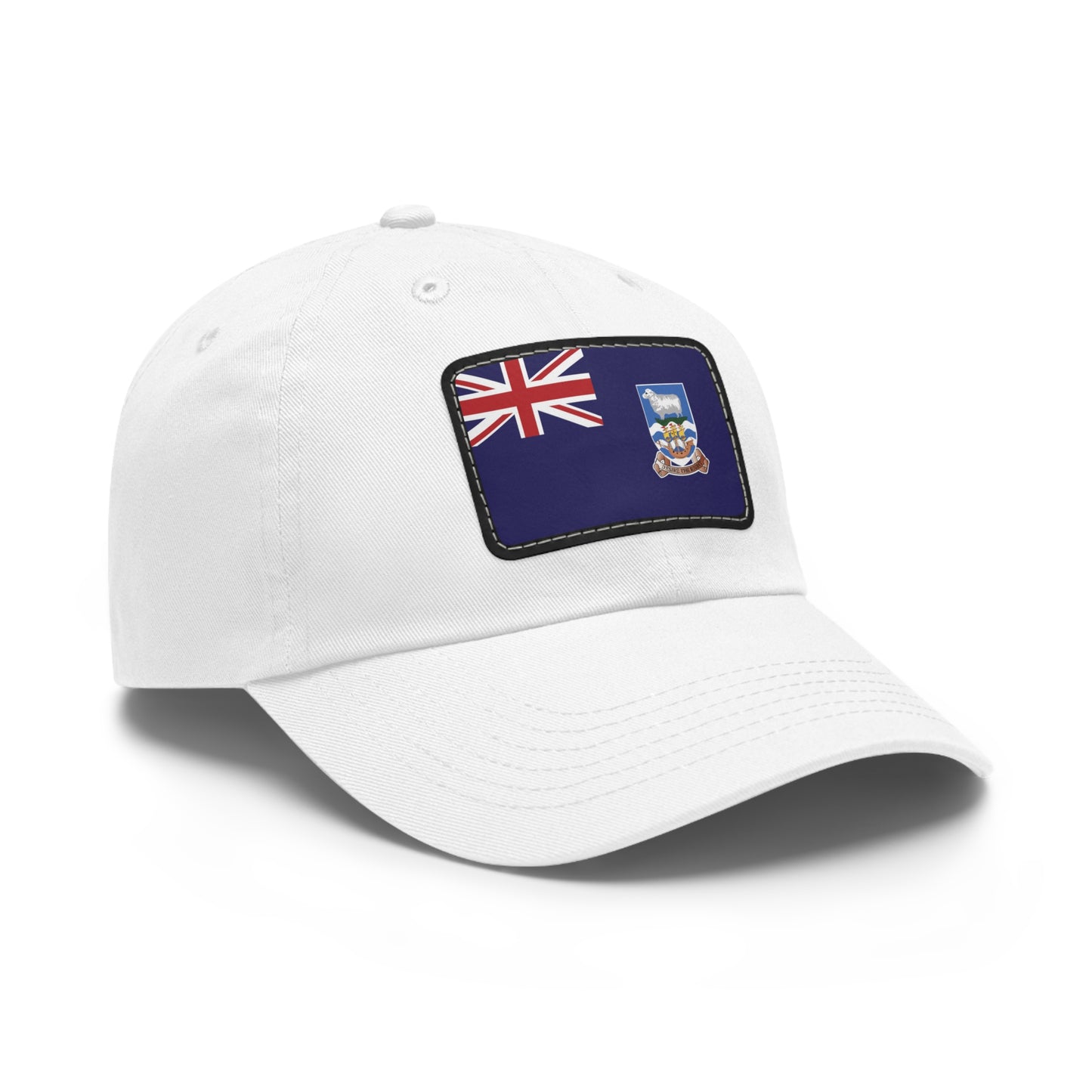 Flag Village Falkland Islands Flag Hat Cap with Leather Patch